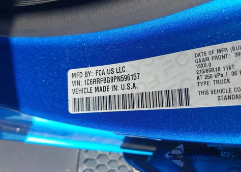 2023 Ram 1500 Big Horn 4X4 6'4 Box from USA, damaged, VIN 1C6RRFBG9PN596157